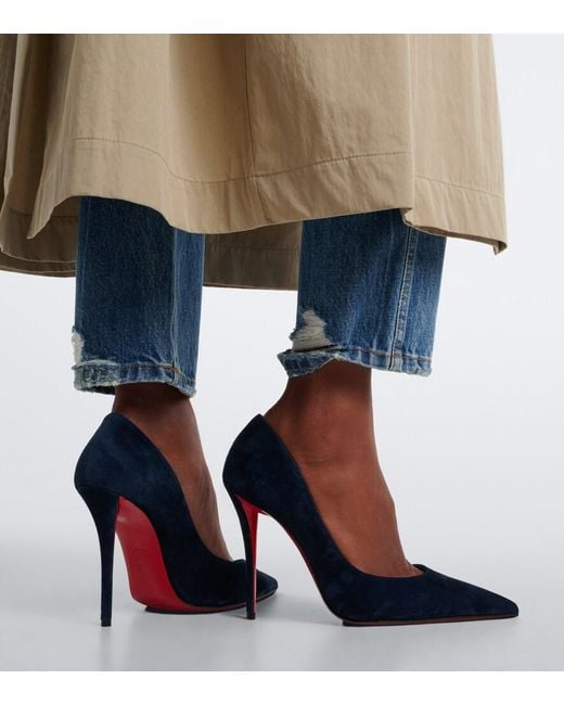 Christian Louboutin Blue Miss Z Suede Pumps