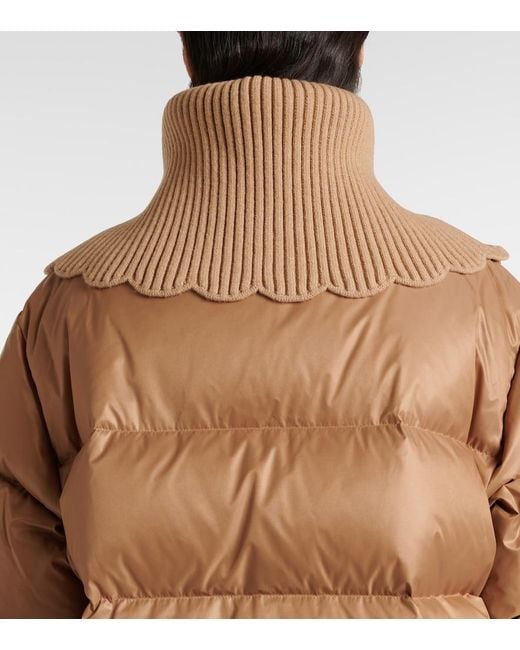 Chloé Natural Oversized Quilted Down Jacket