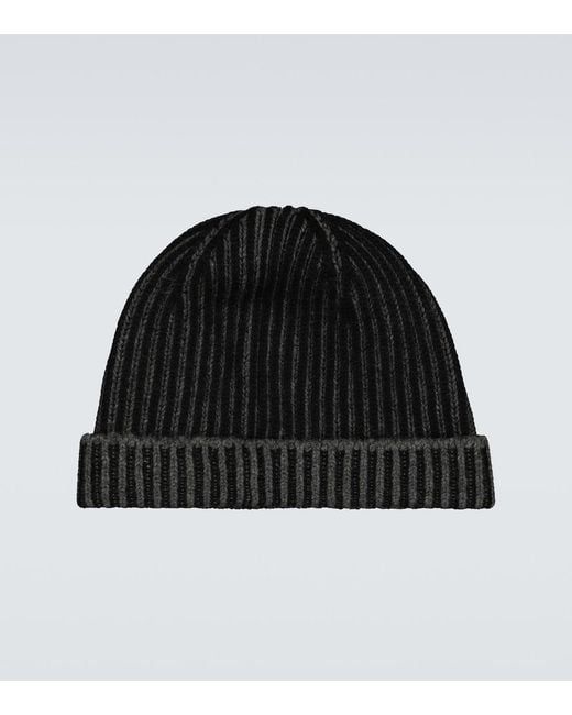 Sease Black Dinghy Cashmere Beanie for men