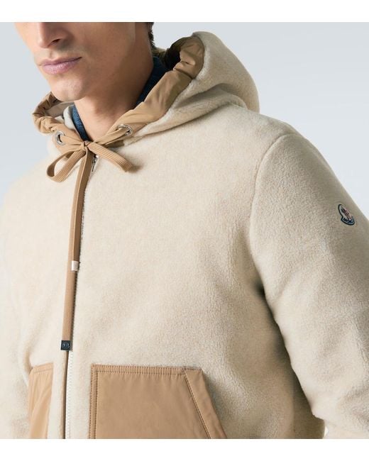 Moncler Natural Moncler Teddy Zip-Up Hoodie for men