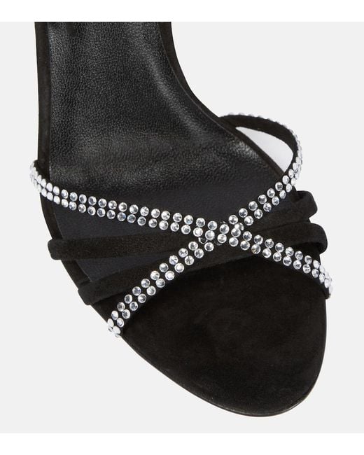 Paris Texas Black Holly Nicole Leather Sandals