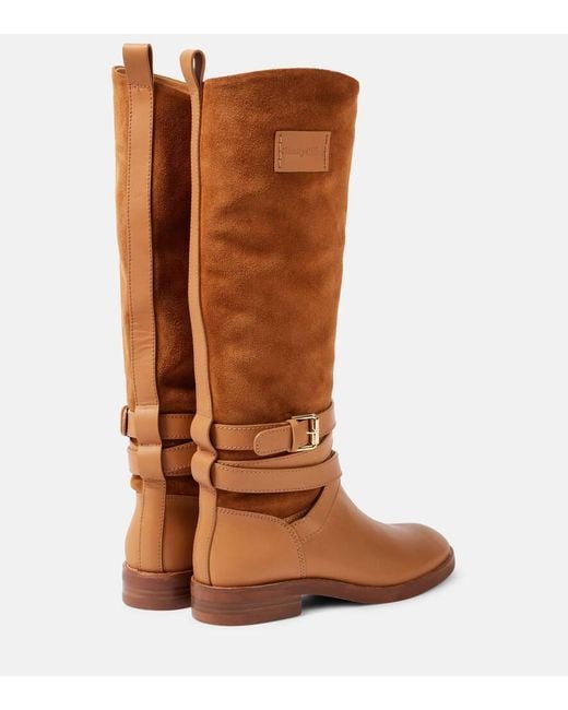 Bottes Anim En Daim Et Cuir See By Chloé en coloris Brown