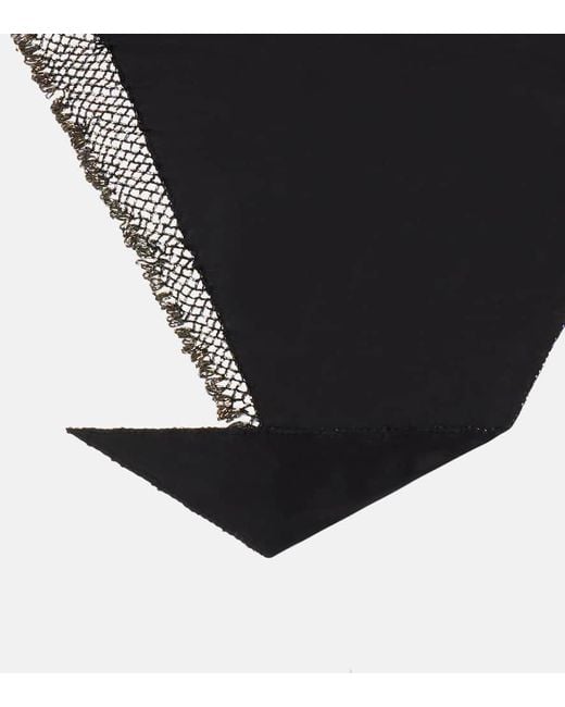 Isabel Marant Black Verziertes Tuch Aus Seide