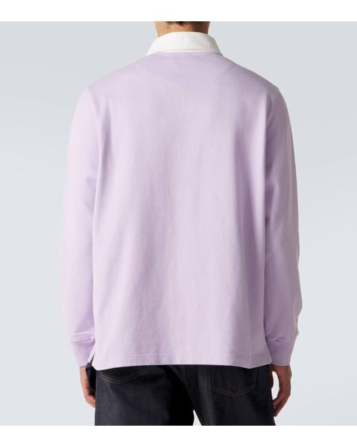 J.W. Anderson Gray Embroidered Cotton Jersey Polo Shirt for men