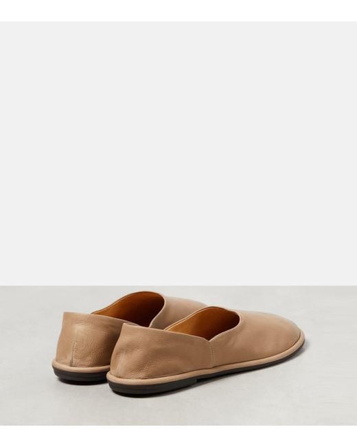 The Row Natural Canal Leather Flats