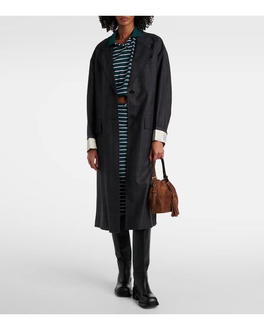 Prada Brown Small Suede Bucket Bag