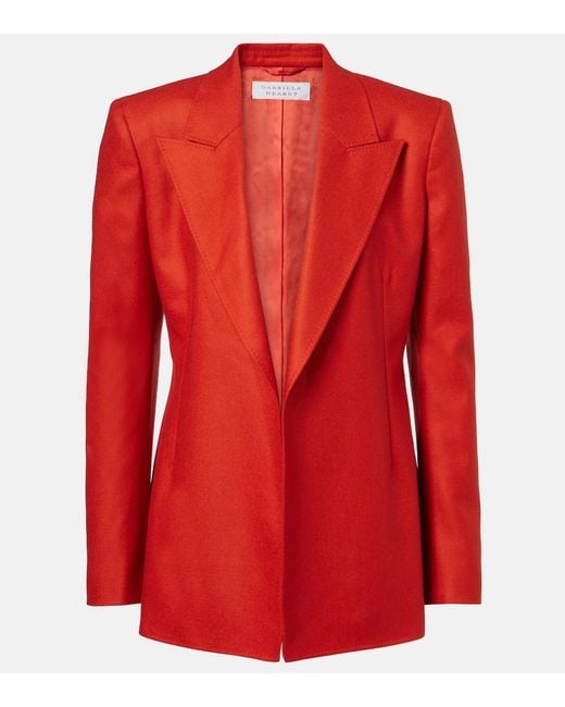 Gabriela Hearst Red Mairi Wool And Cashmere Jacket