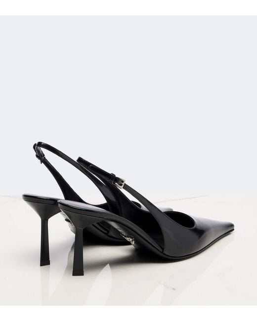 Prada Black Leather Slingback Pumps