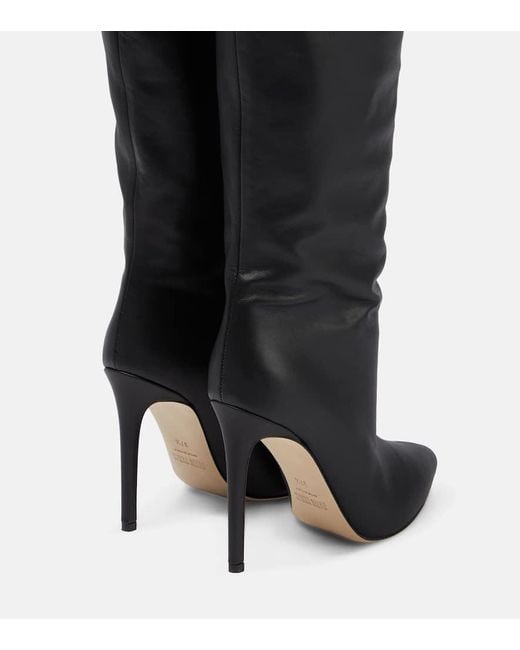 Paris Texas Black Fringed Leather Over-The-Knee Boots