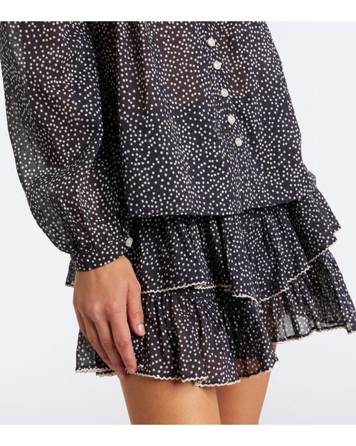 Isabel Marant Black Christa Polka-Dot Cotton Blouse
