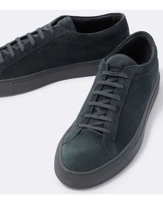 Common Projects Blue Achilles Suede Sneakers for men