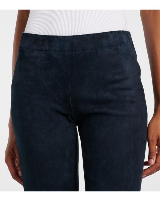 Stouls Blue Jacky Suede Slim Pants