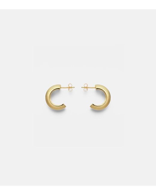 STONE AND STRAND Metallic Serge 10Kt Hoop Earrings