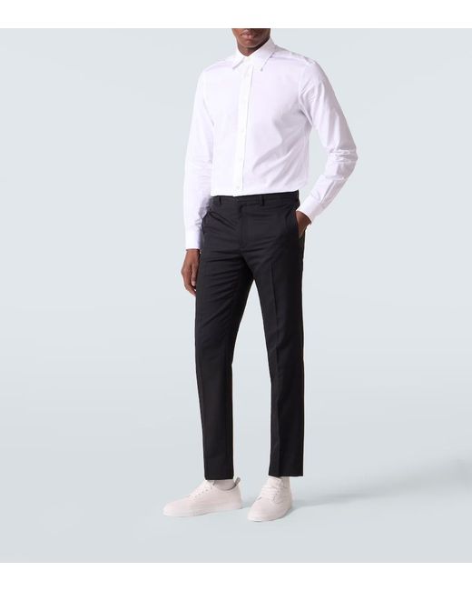 Baskets En Cuir A Logo Givenchy pour homme en coloris White