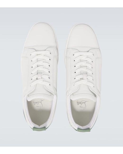 Christian Louboutin White Fun Louis Junior Leather Sneakers for men