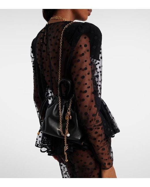 Chloé Black Icons Mini Leather Bucket Bag