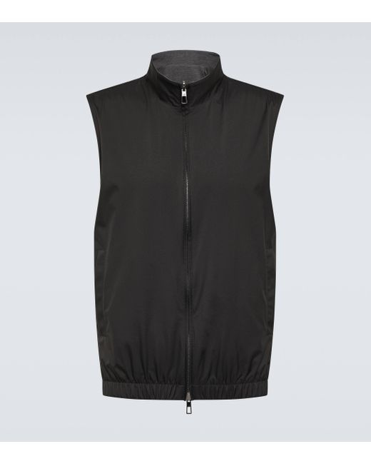 Loro Piana Black Reversible Vest for men
