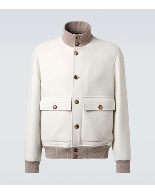 Chaqueta De Lana Brunello Cucinelli de hombre de color White