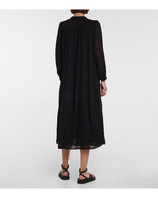 Velvet Black Frankie Cotton Gauze Maxi Dress