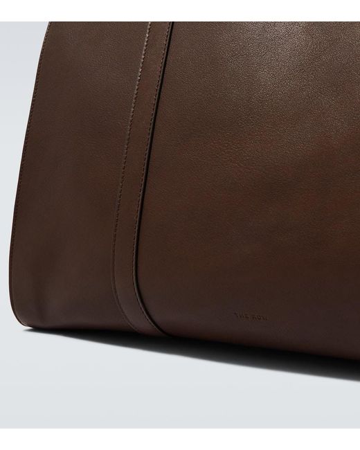 The Row Brown Ben Leather Tote Bag for men