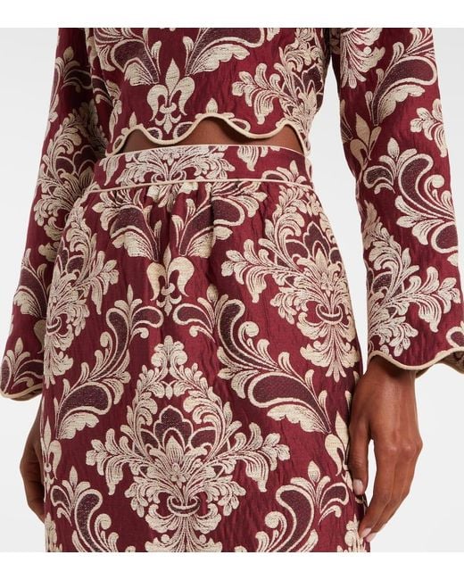 Farm Rio Red Floral Crop Top