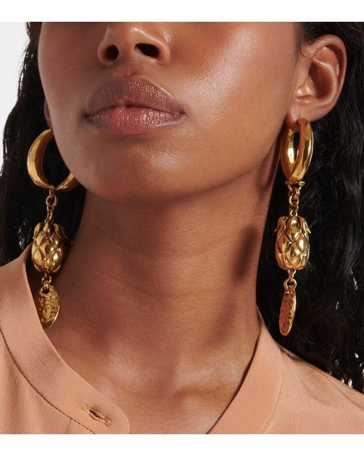Chloé Metallic Fruits Drop Earrings