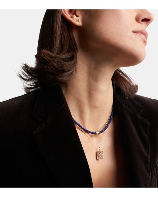 Sydney Evan Blue 14Kt Necklace With Lapis Lazuli And Diamonds