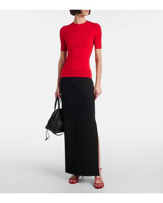 Khaite Red Top Celina Aus Einem Wollgemisch