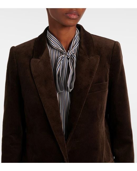 Nili Lotan Brown Blazer Diane Aus Baumwoll-Cord