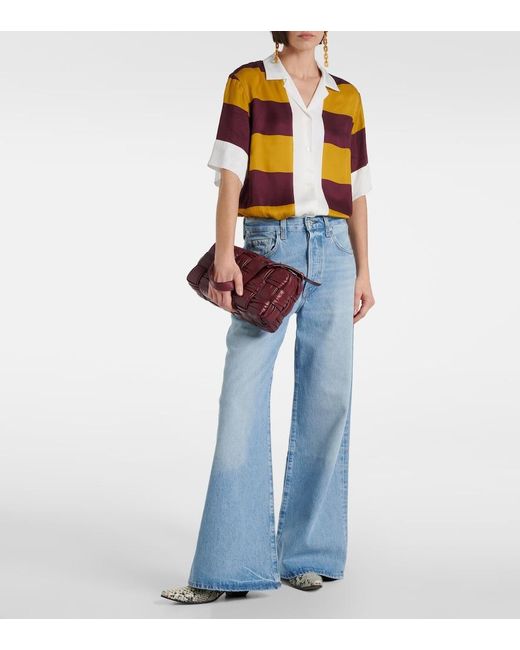 Citizens of Humanity Blue Beverly High-Rise Wide-Leg Jeans
