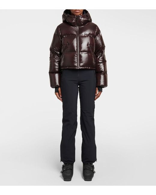 Aztech Mountain Brown Minnie Cropped Down Ski Jacket