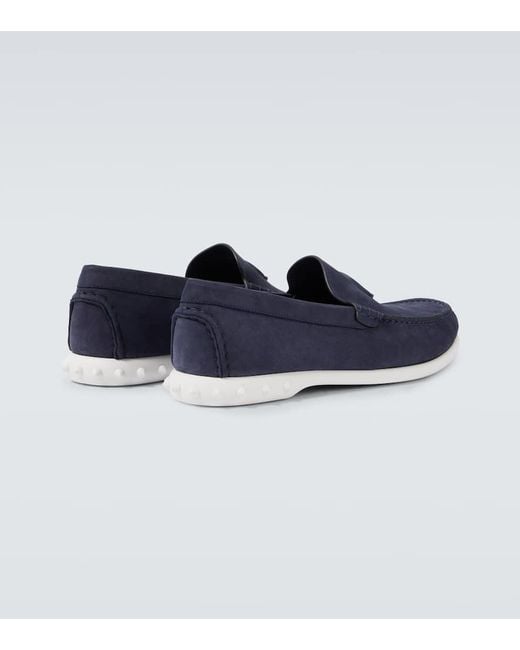 Nauticos Moonboat De Piel Christian Louboutin de hombre de color Blue