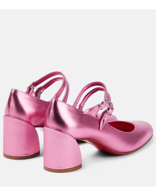 Christian Louboutin Miss Jane Leather Mary Jane Pumps in Pink Lyst