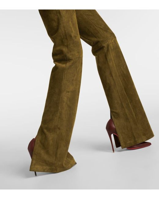 Stouls Brown Kam 24 Suede Flared Pants