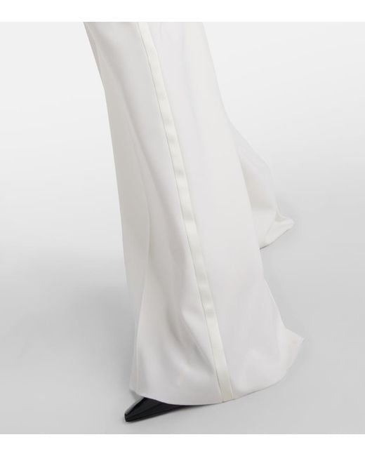 Max Mara White Ercole Cady Straight Pants