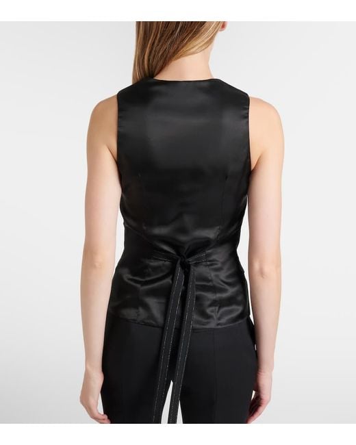 Alexander McQueen Black Weste Aus Wolle