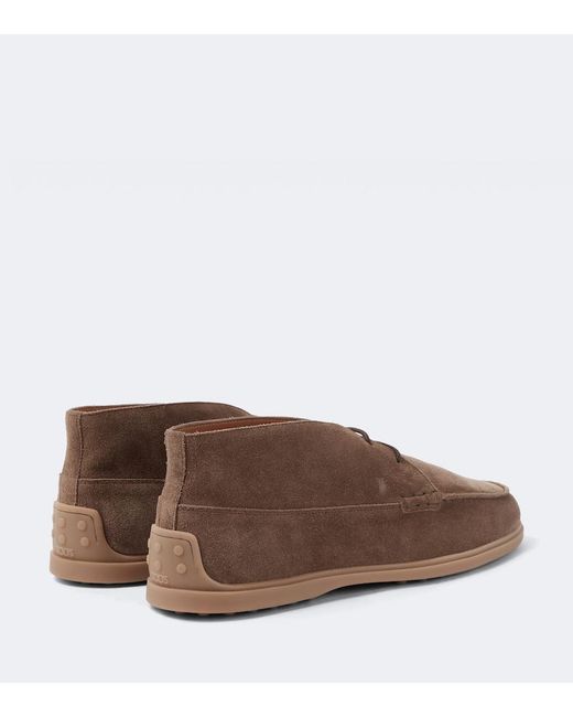 Tod's Brown Suede Desert Boots for men