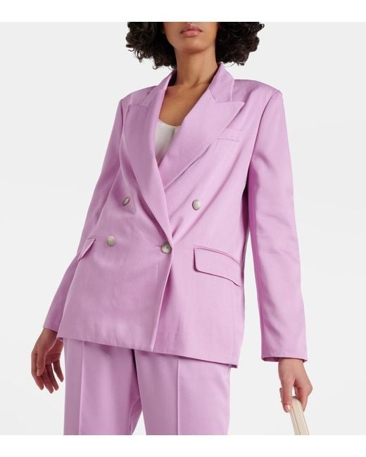 Joseph Pink Jaden Double-Breasted Blazer