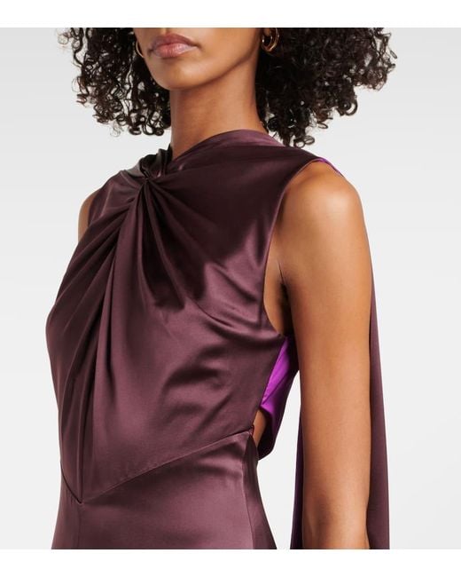 Roksanda Purple Amanita Silk Cocktail Dress