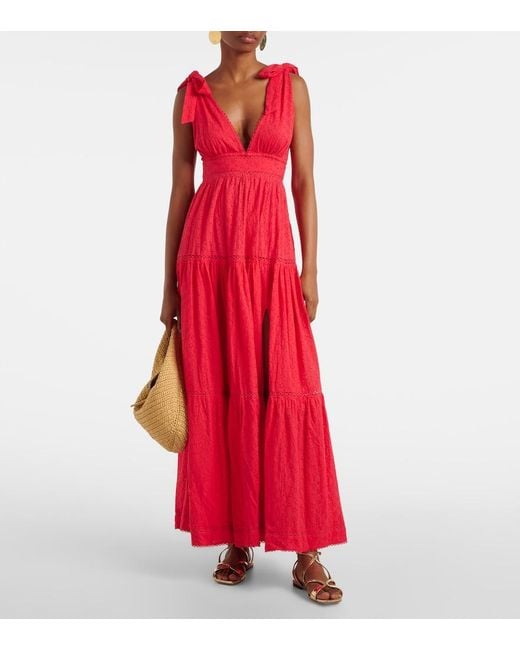 Poupette Red Cotton Dress