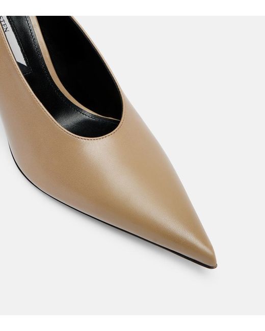 Christen Brown Helix Leather Pumps