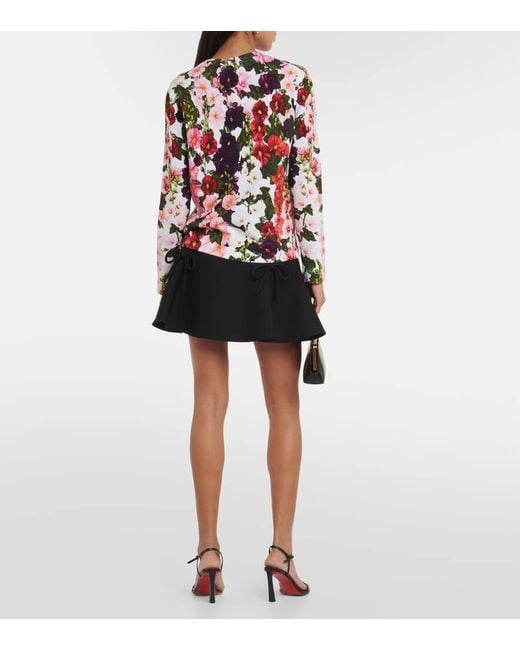 Oscar de la Renta Red Cardigan Aus Einem Baumwollgemisch