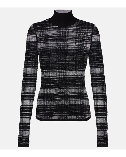 Proenza Schouler Black Label Stefanie Plaid Cotton-Blend Sweater