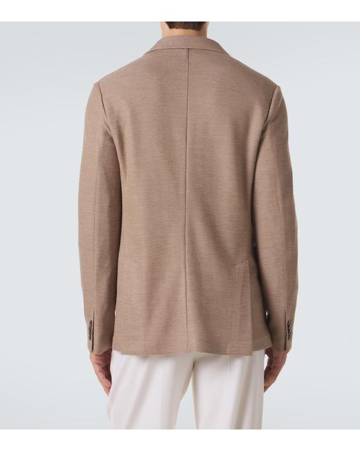 Brioni Natural Wool And Silk Blazer for men