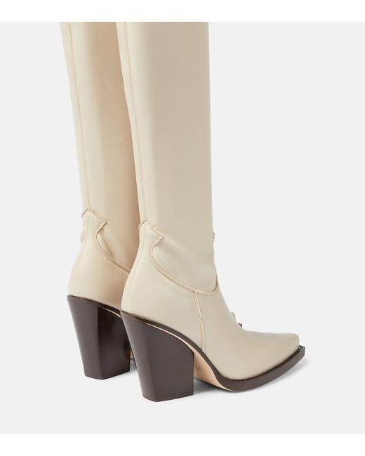 Paris Texas White Vegas Faux Leather Over-The-Knee Boots