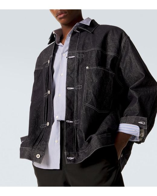 Comme des Garçons Blue Denim Jacket for men