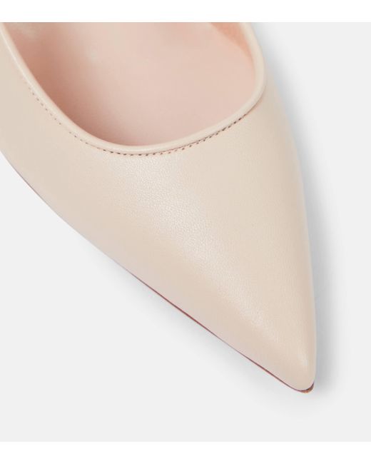 Christian Louboutin Natural Sporty Kate 85 Leather Pumps