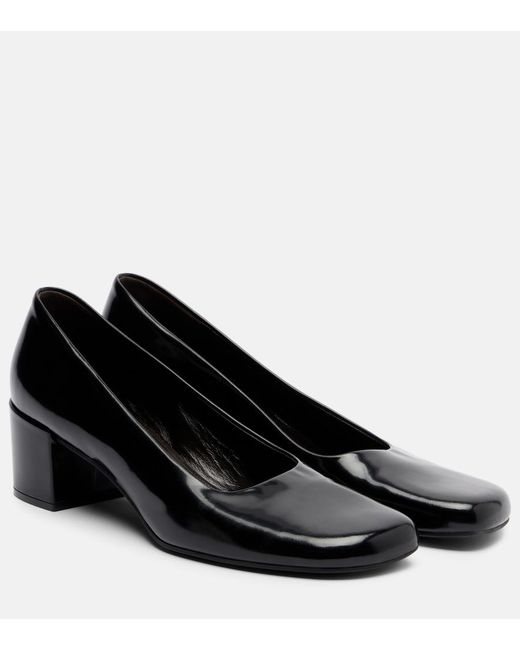 The Row Black Penelope Patent Leather Pumps
