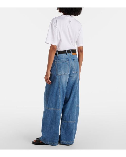 Plan C Blue High-Rise Wide-Leg Pants
