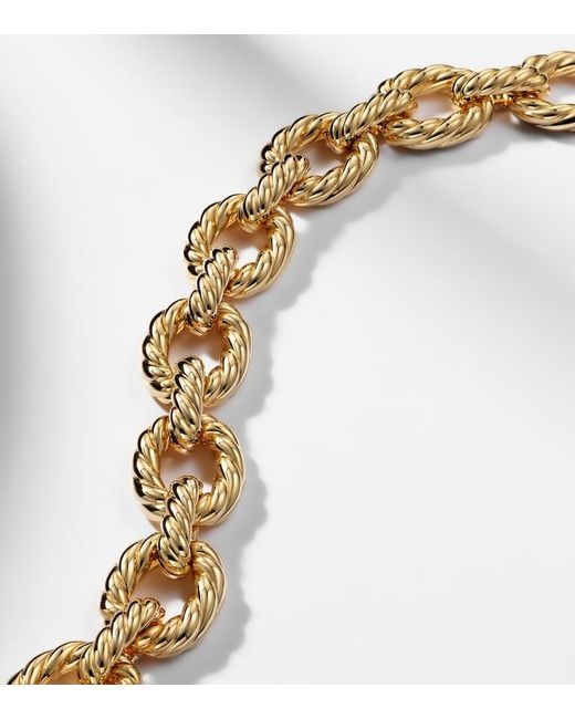 David Yurman Metallic Sculpted Cable 18Kt Chain Bracelet